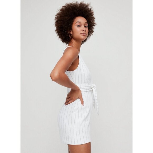 Aritzia Wilfred Écoulement Striped Romper - Picture 3 of 10